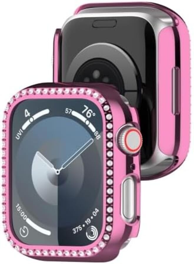 Bling Diamond Protective Case for Huawei Watch Fit 3 Women Hard PC Lightweight Full Protection Cover for Huawei Watch Fit 3 - Pink